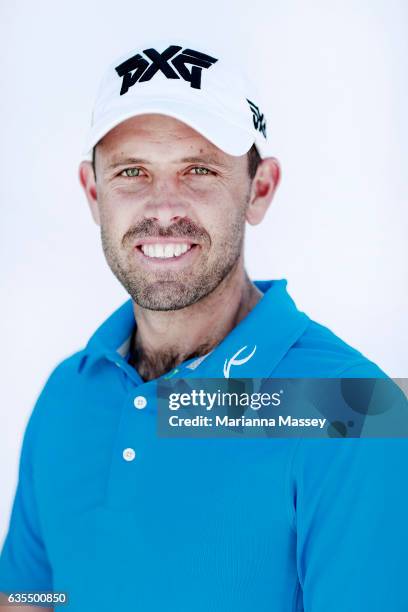 Charl Schwartzel of South Africa poses for a portrait ahead of the Genesis Open at The Riviera Country Club on February 14, 2017 in Pacific...