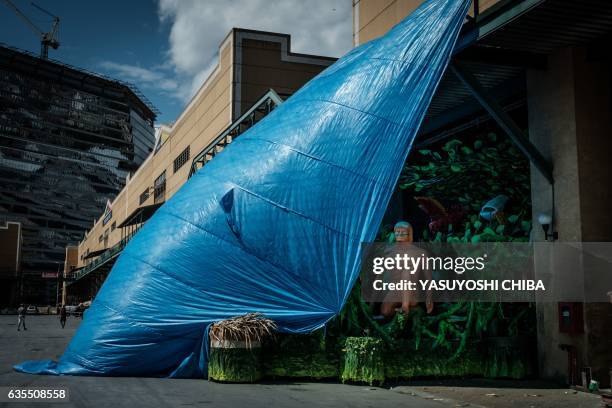 View of decorations to be placed on a float of the Beija Flor Samba school at Cidade do Samba in Rio de Janeiro, Brazil, on February 14, 2017. World...