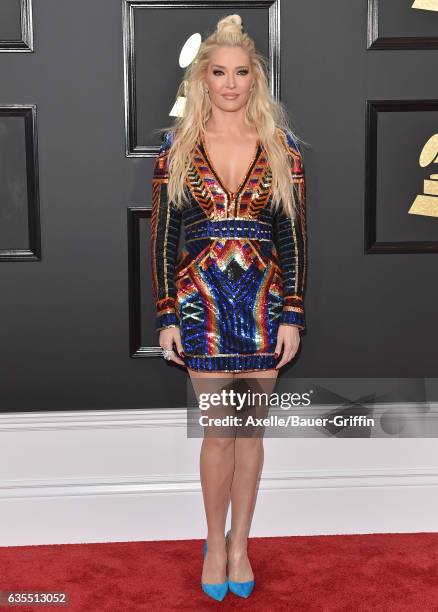 Singer/TV personality Erika Jayne attends the 59th GRAMMY Awards at STAPLES Center on February 12, 2017 in Los Angeles, California.