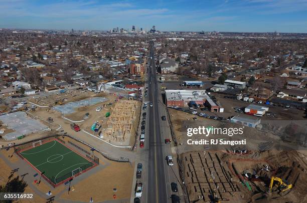 New apartment building are being built along Morrison Road, in the Westwood neighborhood, in Denver, February 06, The neighborhoods is on the verge...