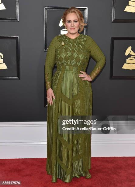 Recording artist Adele attends the 59th GRAMMY Awards at STAPLES Center on February 12, 2017 in Los Angeles, California.