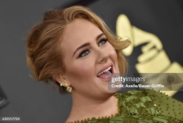 Recording artist Adele attends the 59th GRAMMY Awards at STAPLES Center on February 12, 2017 in Los Angeles, California.