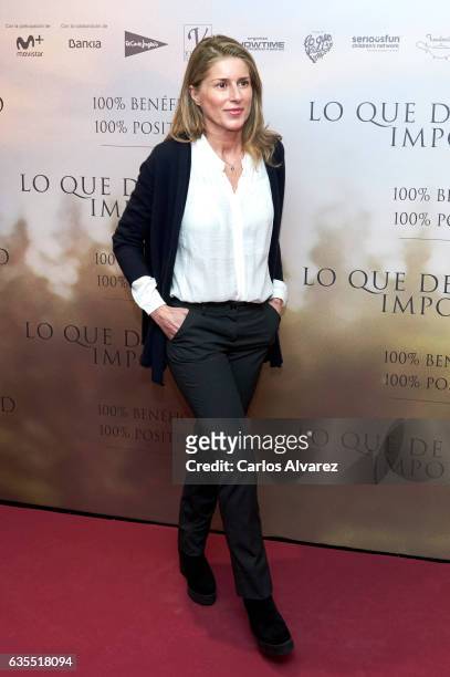 Maria Chavarri attends 'Lo Que De Verdad Importa' premiere at the Capitol cinema on February 15, 2017 in Madrid, Spain.