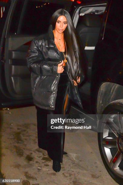 Kim Kardashian is seen Soho on February 14, 2017 in New York City.
