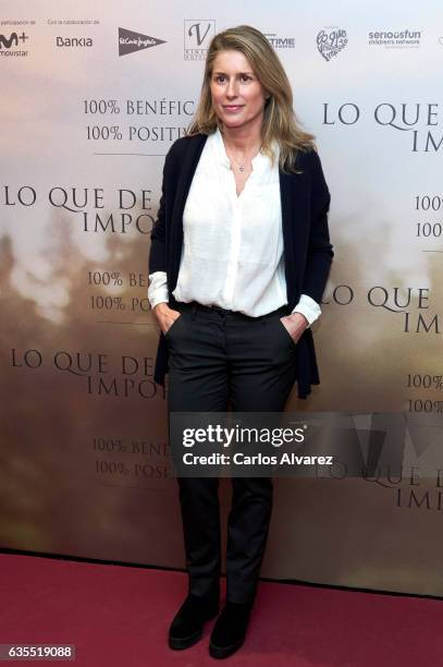 Maria Chavarri attends 'Lo Que De Verdad Importa' premiere at the Capitol cinema on February 15, 2017 in Madrid, Spain.