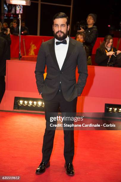 Actor Mario Casas attends the 'The Bar' premiere during the 67th Berlinale International Film Festival Berlin at Berlinale Palace on February 15,...