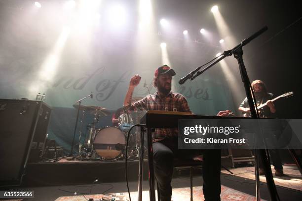 Ben Bridwell and Tyler Ramsey of Band Of Horses performs at Vicar Street on February 15, 2017 in Dublin, Ireland.