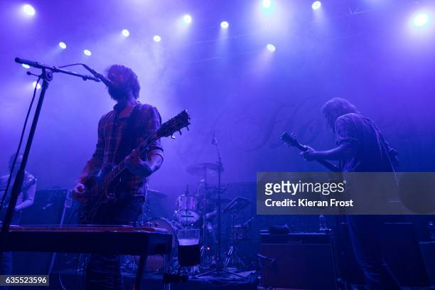 Ben Bridwell and Tyler Ramsey of Band Of Horses performs at Vicar Street on February 15, 2017 in Dublin, Ireland.