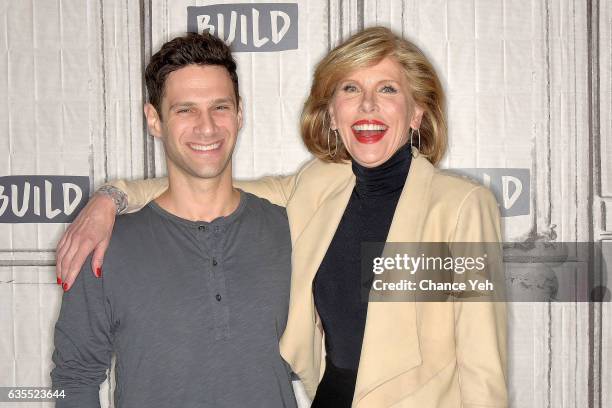 Justin Bartha and Christine Baranski attend Build series to discuss "The Good Fight" at Build Studio on February 15, 2017 in New York City.