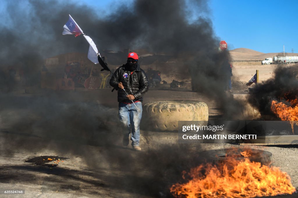 CHILE-MINING-STRIKE