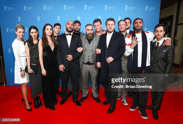 The cast of "4 Blocks" arrives for the TNT Series preview screening of '4 Blocks' at Haus der Berliner Festspiele on February 15, 2017 in Berlin,...