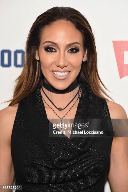 Melissa Gorga poses backstage at the Rookie USA fashion show during New York Fashion Week: The Shows at Gallery 3, Skylight Clarkson Sq on February...