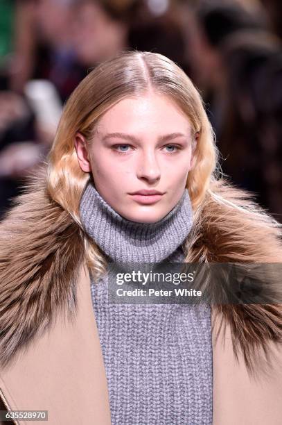 Frederikke Sofie walks the runway at the Michael Kors Collection Fall 2017 show at Spring Studios on at Spring Studios on February 15, 2017 in New...