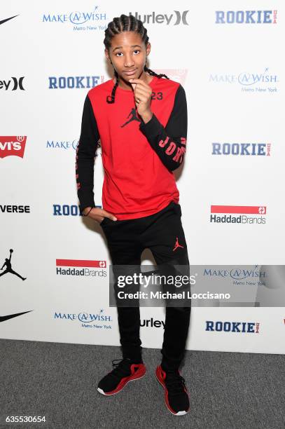 Diezel Braxton poses backstage at the Rookie USA fashion show during New York Fashion Week: The Shows at Gallery 3, Skylight Clarkson Sq on February...