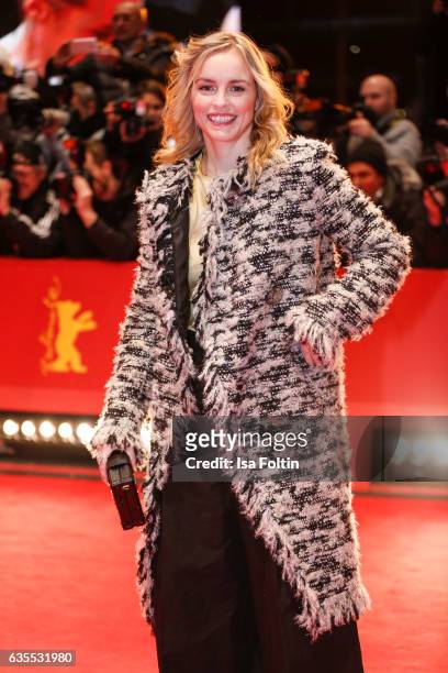 German actress Nina Hoss attends the 'Return to Montauk' premiere during the 67th Berlinale International Film Festival Berlin at Berlinale Palace on...