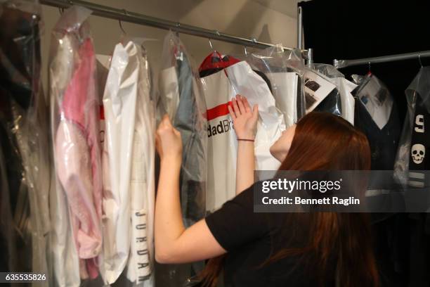 General view of backstage at Rookie USA Fashion Show during New York Fashion Week: The Shows at Skylight Clarkson Sq on February 15, 2017 in New York...