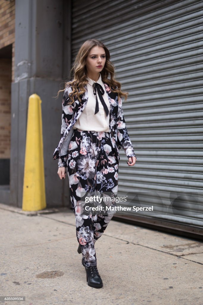 Street Style - New York Fashion Week February 2017 - Day 7