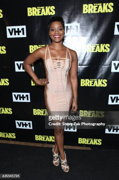 Actress Afton Williamson attends VH1s 'The Breaks' series premiere event at Roxy Hotel on February 15, 2017 in New York City.