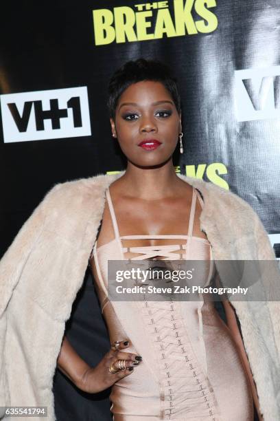 Actress Afton Williamson attends VH1s 'The Breaks' series premiere event at Roxy Hotel on February 15, 2017 in New York City.