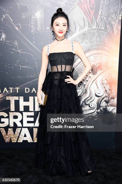 Actor Jing Tian attends the premiere of Universal Pictures' "The Great Wall" at TCL Chinese Theatre IMAX on February 15, 2017 in Hollywood,...