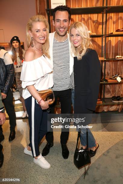 Princess Lilly zu Sayn-Wittgenstein-Berleburg, Alexander Mazza and Tina Kaiser wearing an outfit by KONEN during the KONEN Urban Summer Show on...