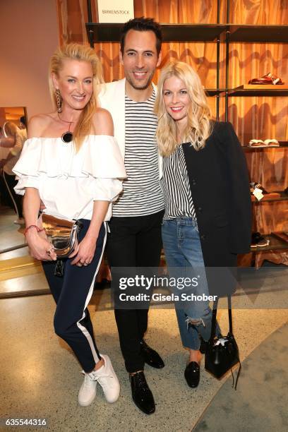 Princess Lilly zu Sayn-Wittgenstein-Berleburg, Alexander Mazza and Tina Kaiser wearing an outfit by KONEN during the KONEN Urban Summer Show on...