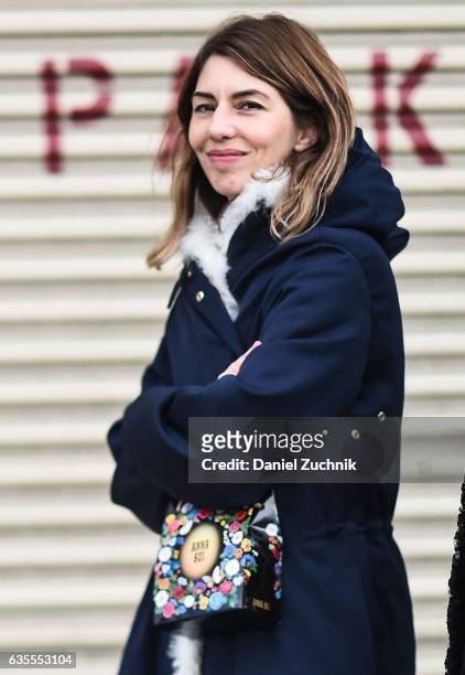 Sofia Coppola is seen outside the Anna Sui show during New York Fashion Week: Women's Fall/Winter 2017 on February 15, 2017 in New York City.
