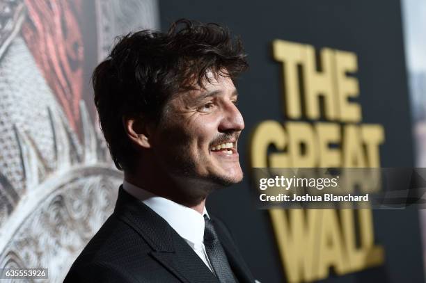 Actor Pedro Pascal arrives at the premiere of Universal Pictures' "The Great Wall" at TCL Chinese Theatre IMAX on February 15, 2017 in Hollywood,...