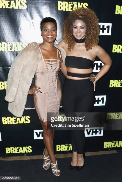 Afton Williamson and Daisha Graf attend "The Breaks" series premiere at Roxy Hotel on February 15, 2017 in New York City.