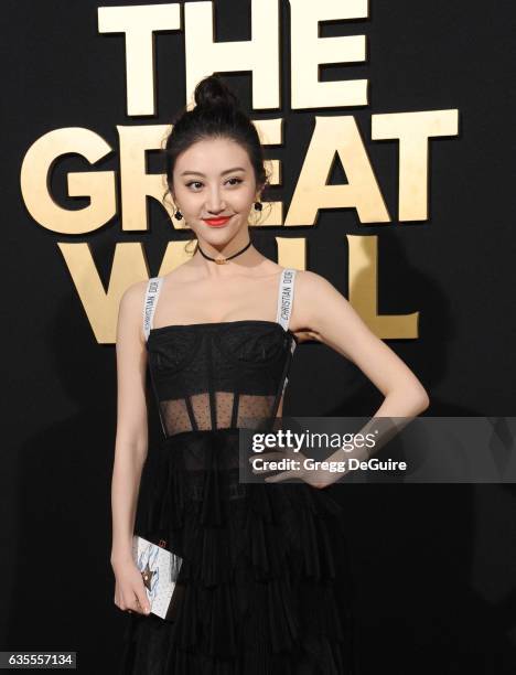 Actress Jing Tian arrives at the premiere of Universal Pictures' "The Great Wall" at TCL Chinese Theatre IMAX on February 15, 2017 in Hollywood,...