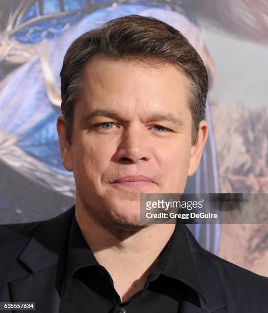 Actor Matt Damon arrives at the premiere of Universal Pictures' "The Great Wall" at TCL Chinese Theatre IMAX on February 15, 2017 in Hollywood,...