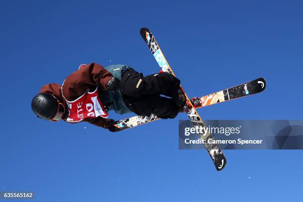 Murray Buchan of Great Britain competes in the FIS Freestyle World Cup Ski Halfpipe Qualification at Bokwang Snow Park on February 16, 2017 in...