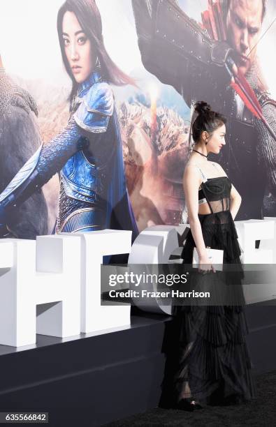 Actress Jing Tian attends the premiere of Universal Pictures' 'The Great Wall' at TCL Chinese Theatre IMAX on February 15, 2017 in Hollywood,...