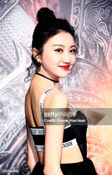 Actress Jing Tian attends the premiere of Universal Pictures' 'The Great Wall' at TCL Chinese Theatre IMAX on February 15, 2017 in Hollywood,...