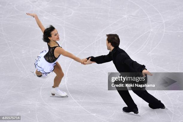 Liubov Ilyushechkina and Dylan Moscovitch of Canada compete in the Pairs Short Program during ISU Four Continents Figure Skating Championships -...