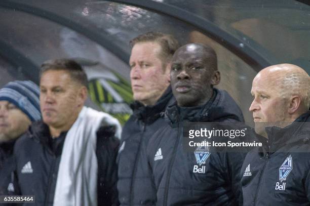Former Portland Timbers defender Pah Modou Kah, now in Vancouver Whitecaps coaching staff moments before the Portland preseason tournament between...