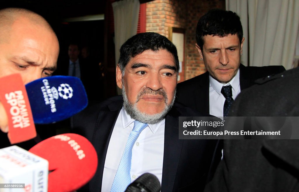 Maradona Sighting in Madrid - February 15, 2017