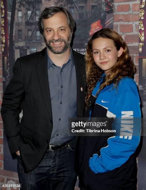 Judd Apatow and his daughhter, Iris Apatow, attend the premiere of HBO's 'Crashing' at Avalon on February 15, 2017 in Hollywood, California.