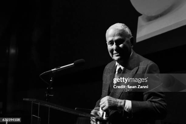 Jack Lenor Larsen attends LongHouse Reserve 2017 Winter Benefit, Honoring Architect Team Tod Williams and Billie Tsien at David Rubenstein Atrium on...