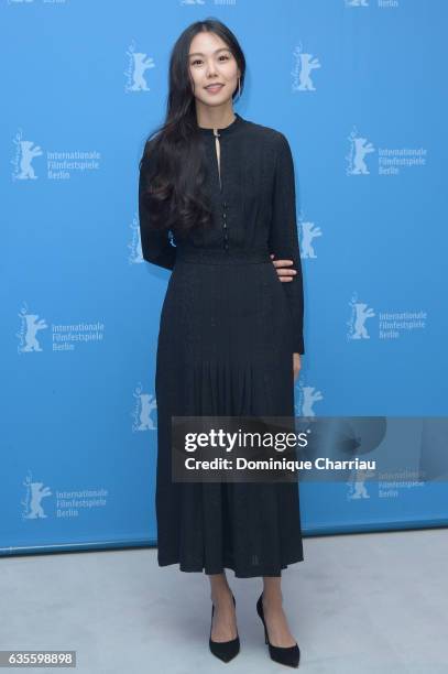 Actress Kim Min-hee attends the 'On the Beach at Night Alone' photo call during the 67th Berlinale International Film Festival Berlin at Grand Hyatt...