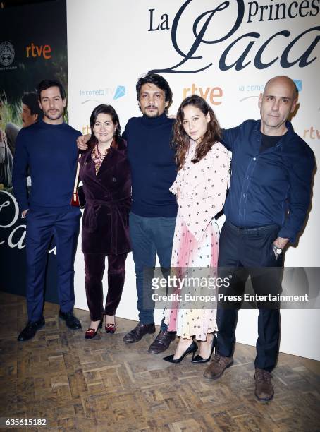Actor Alejandro Albarracin, actress Luisa Martin, actor Daniel Holguin, actress Irene Escolar and director Joaquin Llamas attend the 'La Princesa...