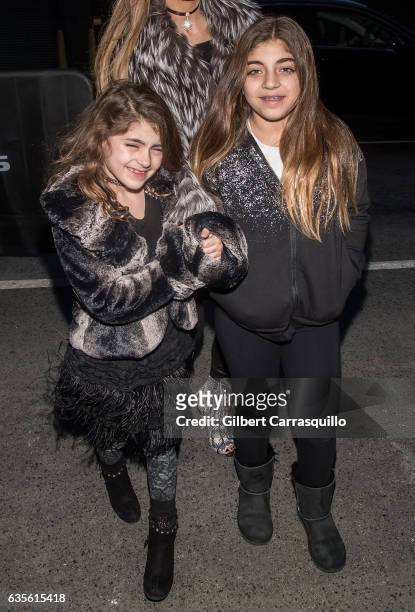 Audriana Giudice and Milania Giudice are seen arriving at the Rookie USA fashion show during New York Fashion Week: The Shows at Gallery 3, Skylight...