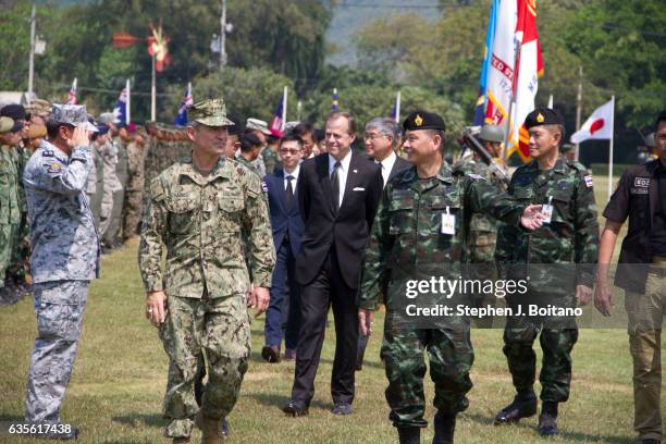 Harry Binkley Harris, Jr, Admiral in the United States Navy 24th Commander, United States Pacific Command., H.E. Mr. Glyn T. Davies, U.S. Ambassador...