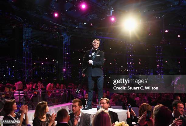 Singer Ronan Keating performs during the 2017 Laureus World Sports Awards at the Salle des Etoiles,Sporting Monte Carlo on February 14, 2017 in...