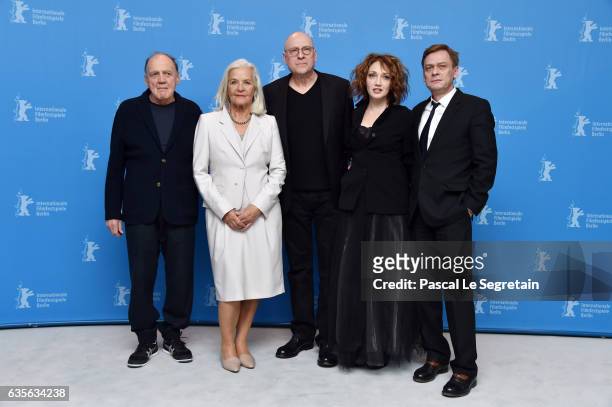 Actor Bruno Ganz, actress Hildegard Schmahl, director Matti Geschonneck , actress Evgenia Dodina and actor Sylvester Groth attend the 'In Times of...