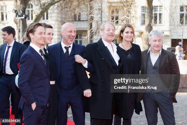 Actor Tom Schilling, actress Friederike Becht, director Oliver Hirschbiegel, actor Ben Becker, actress Anja Kling and actor Joerg Schüttauf attend...