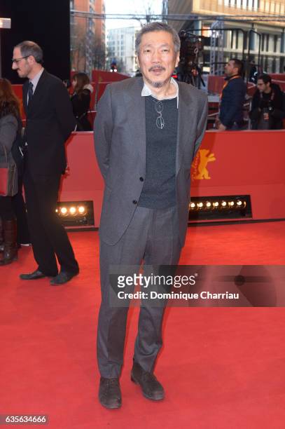 Director Hong Sang-soo attends the 'On the Beach at Night Alone' premiere during the 67th Berlinale International Film Festival Berlin at Berlinale...