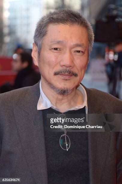 Director Hong Sang-soo attends the 'On the Beach at Night Alone' premiere during the 67th Berlinale International Film Festival Berlin at Berlinale...