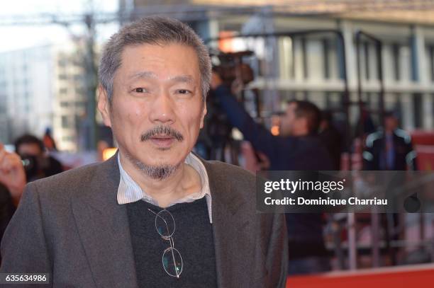 Director Hong Sang-soo attends the 'On the Beach at Night Alone' premiere during the 67th Berlinale International Film Festival Berlin at Berlinale...