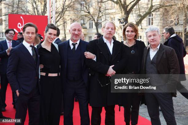 Actor Tom Schilling, actress Friederike Becht, director Oliver Hirschbiegel, actor Ben Becker, actress Anja Kling and actor Joerg Schüttauf attend...